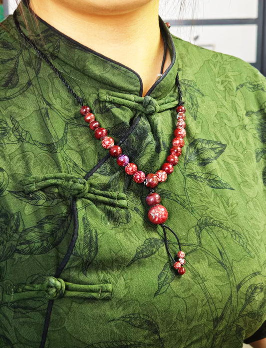 06133 RUCI Glazed Ceramic Beads Necklace